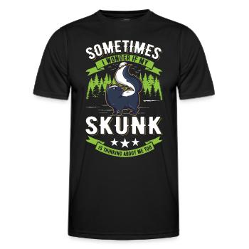 Skunk Gift - Men's Functional T-Shirt - black - Front - AI Model Male 178 dark (178cm)