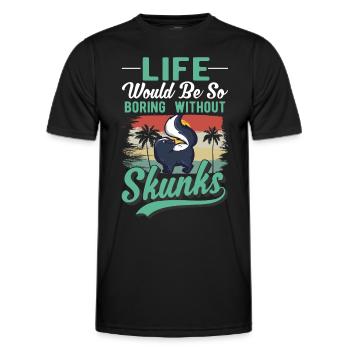 Cadeau Skunk - T-shirt sport Homme - noir - Devant - AI Model Male 178 dark (178cm)