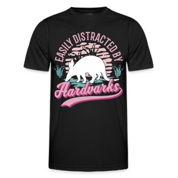 Facilement distrait par Aardvarks Aardvark Aardvark - T-shirt sport Homme - noir - Devant - AI Model Male 178 dark (178cm)