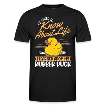 Rubber Duck Lover Rubber Duck Rubber Duck - T-shirt sport Homme - noir - Devant - AI Model Male 178 dark (178cm)