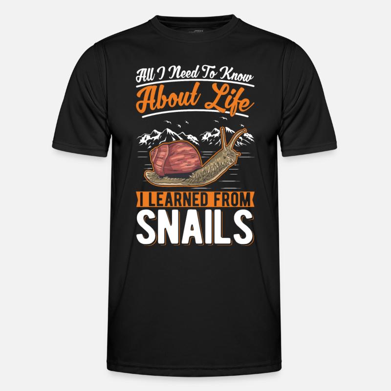 Snail Gift Vineyard Snail - Men's Functional T-Shirt - black