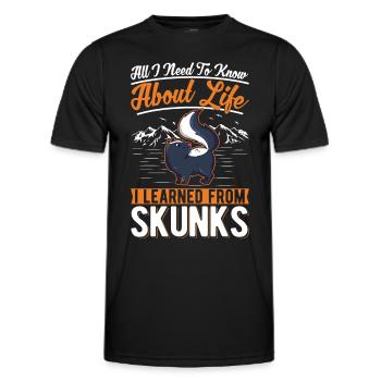 Skunk Gift - Men's Functional T-Shirt - black - Front - AI Model Male 178 dark (178cm)