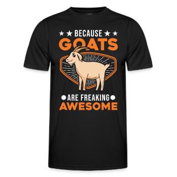 Ziege Ziegenhirte Geschenk - Männer Funktions-T-Shirt - Schwarz - Vorne - AI Model Male 178 dark (178cm)