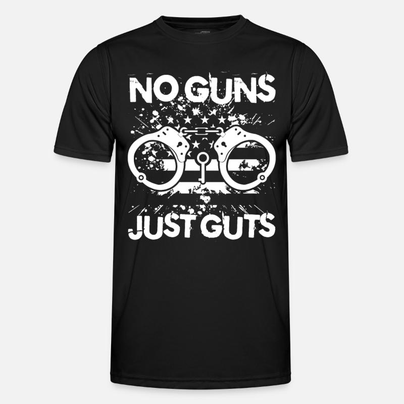 Correction Officer Just Guts - Männer Funktions-T-Shirt - Schwarz