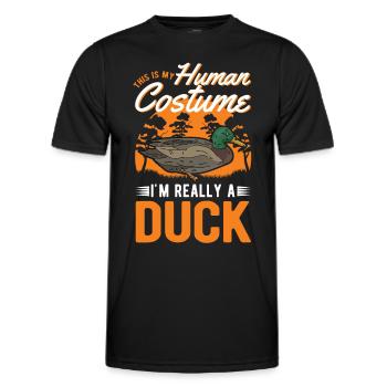 Costume de canard Éleveur de canards Halloween - T-shirt sport Homme - noir - Devant - AI Model Male 178 dark (178cm)