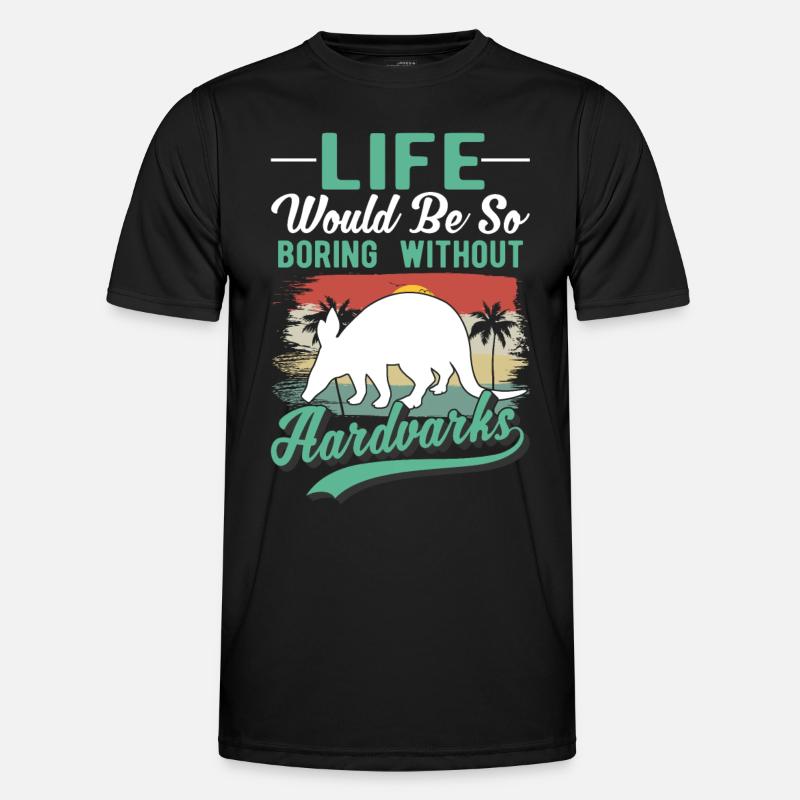 Erdferkel Geschenk Aardvark - Männer Funktions-T-Shirt - Schwarz