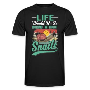 Escargot Cadeau Vignoble Escargot - T-shirt sport Homme - noir - Devant - AI Model Male 178 dark (178cm)