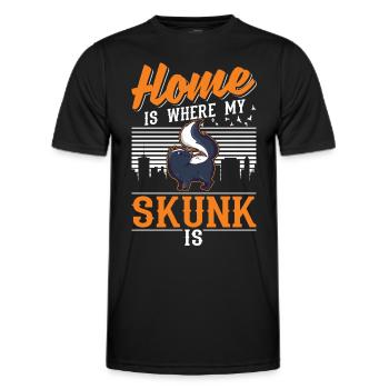 Home is where my skunk is - Men's Functional T-Shirt - black - Front - AI Model Male 178 dark (178cm)