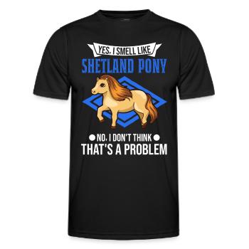 Shetland Pony Odeur Cadeau Shetty - T-shirt sport Homme - noir - Devant - AI Model Male 178 dark (178cm)