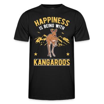 Kangourou Luck Kangourou australien - T-shirt sport Homme - noir - Devant - AI Model Male 178 dark (178cm)