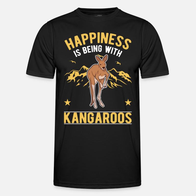 Känguru Glück Australisches Kangaroo Männer Funktions-T-Shirt