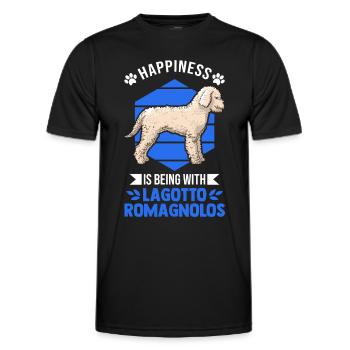 Lagotto Romagnolo Glück Wasserhund - Männer Funktions-T-Shirt - Schwarz - Vorne - AI Model Male 178 dark (178cm)