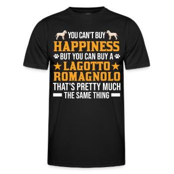 Lagotto Romagnolo Glück Wasserhund - Männer Funktions-T-Shirt - Schwarz - Vorne - AI Model Male 178 dark (178cm)