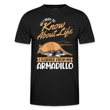 Le tatou dit le tatou - T-shirt sport Homme - noir - Devant - AI Model Male 178 dark (178cm)