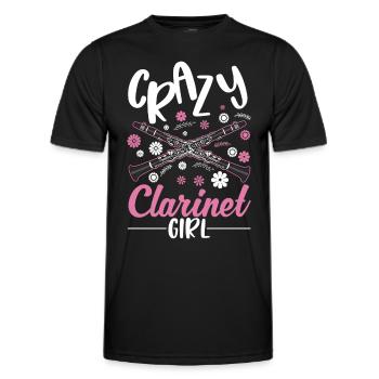 Clarinette Clarinette Clarinette Clarinettiste - T-shirt sport Homme - noir - Devant - AI Model Male 178 dark (178cm)