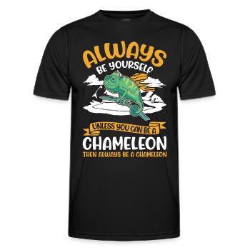 Alawys sois toi-même Chaméléon Chamäleon - T-shirt sport Homme - noir - Devant - AI Model Male 178 dark (178cm)