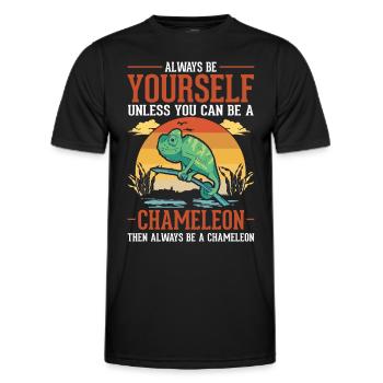Alawys sois toi-même Chaméléon Chamäleon - T-shirt sport Homme - noir - Devant - AI Model Male 178 dark (178cm)