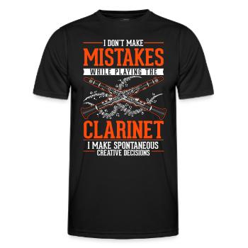 Clarinette Creative Choices Clarinettiste - T-shirt sport Homme - noir - Devant - AI Model Male 178 dark (178cm)