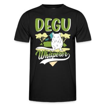 Degu Flüsterer Walddegu - Männer Funktions-T-Shirt - Schwarz - Vorne - AI Model Male 178 dark (178cm)