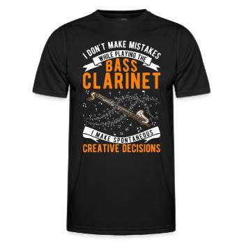 Clarinette basse Choix créatifs - T-shirt sport Homme - noir - Devant - AI Model Male 178 dark (178cm)
