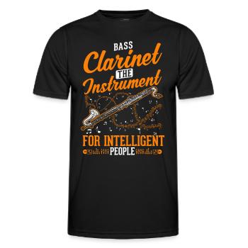 Clarinette basse cadeau Clarinettiste basse - T-shirt sport Homme - noir - Devant - AI Model Male 178 dark (178cm)