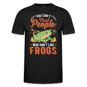 Grenouille cadeau Rainette - T-shirt sport Homme - noir - Devant - AI Model Male 178 dark (178cm)