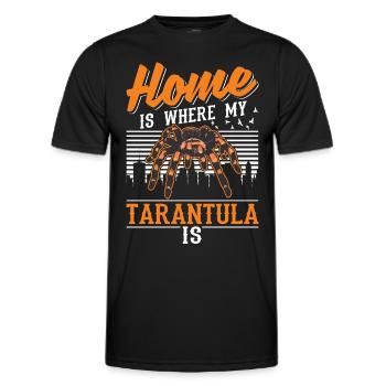 Zuhause ist wo meine Tarantel ist - Männer Funktions-T-Shirt - Schwarz - Vorne - AI Model Male 178 dark (178cm)