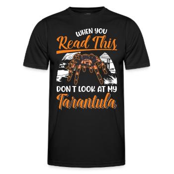 Tarantel Geschenk Spinne Tarantula - Männer Funktions-T-Shirt - Schwarz - Vorne - AI Model Male 178 dark (178cm)