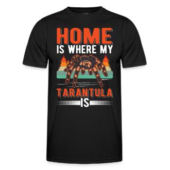 Zuhause ist wo meine Tarantel ist - Männer Funktions-T-Shirt - Schwarz - Vorne - AI Model Male 178 dark (178cm)