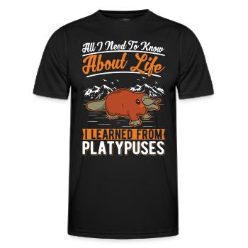 Schnabeltier Geschenk - Männer Funktions-T-Shirt - Schwarz - Vorne - AI Model Male 178 dark (178cm)