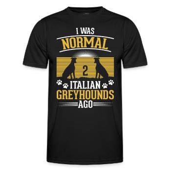 Cadeau de lévrier italien - T-shirt sport Homme - noir - Devant - AI Model Male 178 dark (178cm)