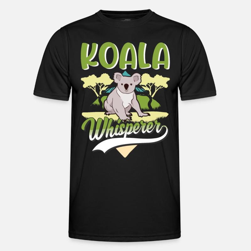 Koala Flüsterer Koalabär - Männer Funktions-T-Shirt - Schwarz