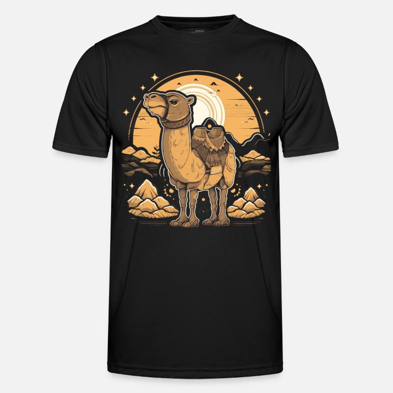 Kamel Retro Großkamel Ägypten Männer Funktions-T-Shirt