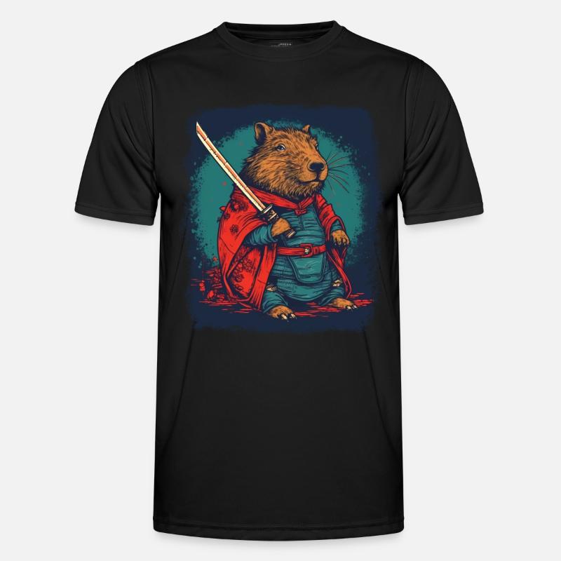 Capybara Samurai Capybara - Men's Functional T-Shirt - black