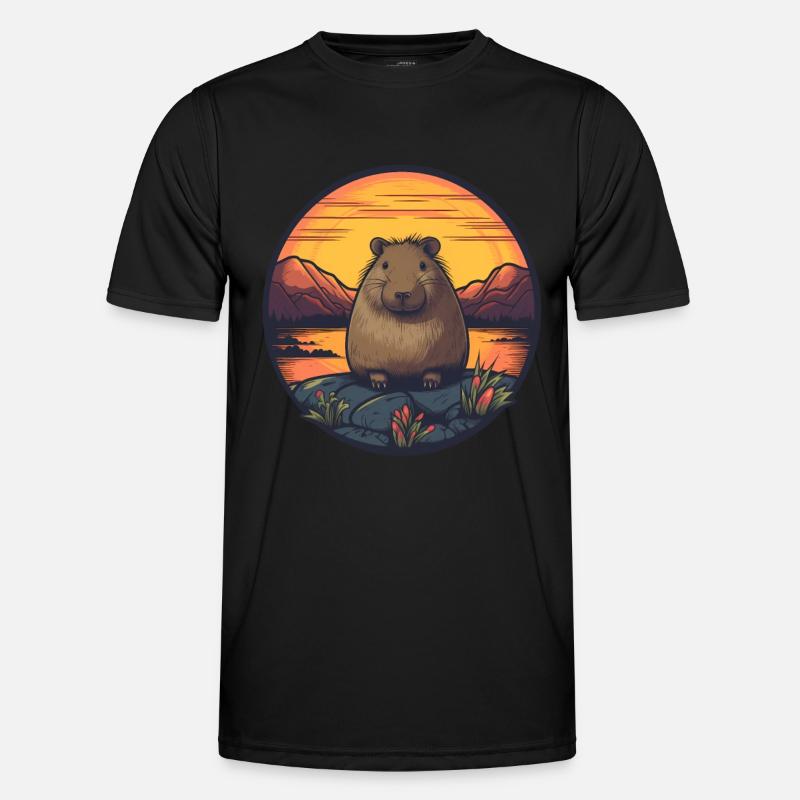 Capybara Gift Capybara - Men's Functional T-Shirt - black
