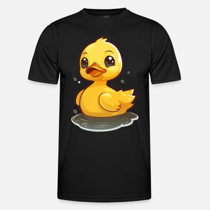 Gelbe Gummiente Badeente Männer Funktions-T-Shirt