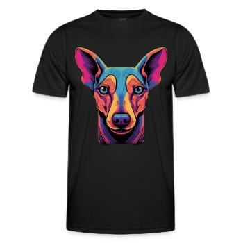 Malinois Belgischer Schäferhund - Männer Funktions-T-Shirt - Schwarz - Vorne - AI Model Male 178 dark (178cm)