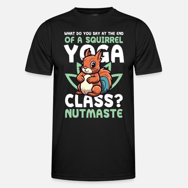 Squirrel Yoga Class Nutmaste Eichhörnchen - Männer Funktions-T-Shirt - Schwarz