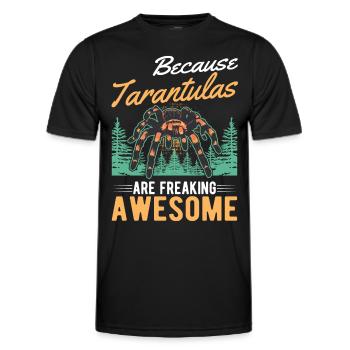 Because Tarantulas are freaking awesome Tarantel - Männer Funktions-T-Shirt - Schwarz - Vorne - AI Model Male 178 dark (178cm)