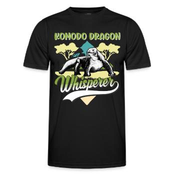 Komodo Dragon, Whisperer, Komodo Dragon Whisperer - T-shirt sport Homme - noir - Devant - AI Model Male 178 dark (178cm)