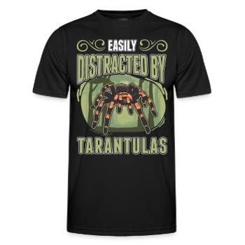 Easily distracted by Tarantulas Tarantel - Männer Funktions-T-Shirt - Schwarz - Vorne - AI Model Male 178 dark (178cm)