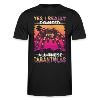 Tarentule Cadeau Araignée Tarentule - T-shirt sport Homme - noir - Devant - AI Model Male 178 dark (178cm)