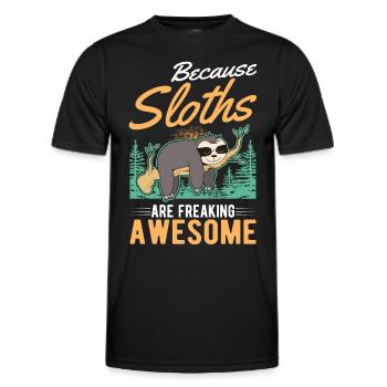 Paresseux Cadeau Paresseux - T-shirt sport Homme - noir - Devant - AI Model Male 178 dark (178cm)
