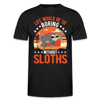 Sloth Gift Sloth - Men's Functional T-Shirt - black - Front - AI Model Male 178 dark (178cm)