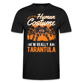 Tarantel Halloween Spinne Tarantula - Männer Funktions-T-Shirt - Schwarz - Vorne - AI Model Male 178 dark (178cm)