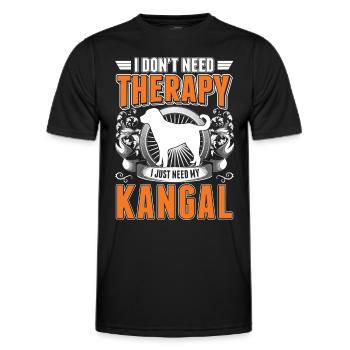 Kangal Therapy - Men's Functional T-Shirt - black - Front - AI Model Male 178 dark (178cm)