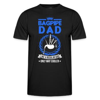 Bagpipes, Dad, Bagpiper Dad - Men's Functional T-Shirt - black - Front - AI Model Male 178 dark (178cm)