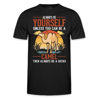 Always be yourself Camel Big Camel Camel - Men's Functional T-Shirt - black - Front - AI Model Male 178 dark (178cm)