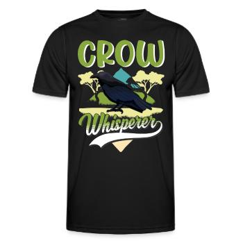 Crows Whisperer Raven Crow Crow Breeder - Men's Functional T-Shirt - black - Front - AI Model Male 178 dark (178cm)
