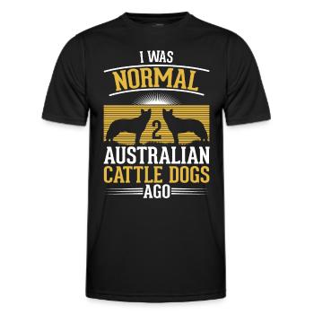 Cadeau de chien de bouvier australien - T-shirt sport Homme - noir - Devant - AI Model Male 178 dark (178cm)